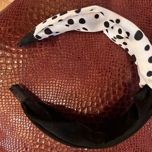 Polka Dot Headband - Black and White